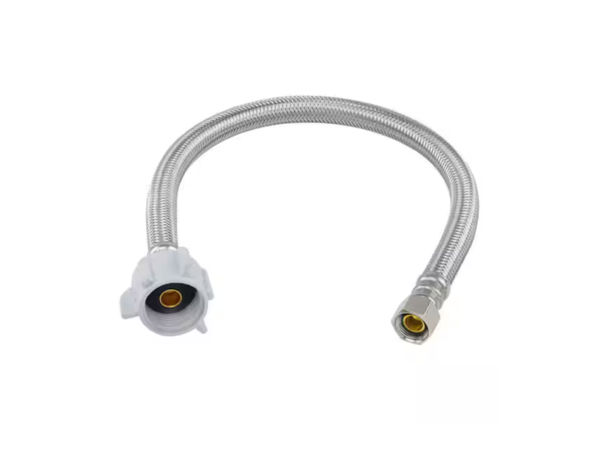 Plumbshop 3/8 in. Compression x 7/8 in. Ballcock Nut x 16 in. Braided Stainless Steel Toilet Supply Line
