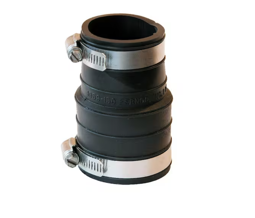 Fernco 1-1/2 in. PVC Plastic Socket x 1-1/2 in. DWV Flexible Coupling Fittings & Connectors