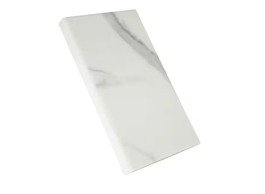 Calacatta Nowy White Single Beveled 6 in. x 73 in.Polished Engineered Marble Threshold Tile (6.08 linear ft.)