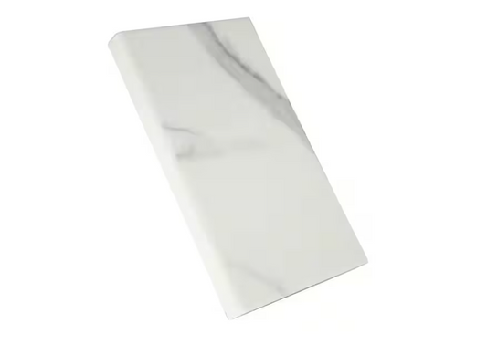 Calacatta Nowy White Single Beveled 6 in. x 73 in.Polished Engineered Marble Threshold Tile (6.08 linear ft.)