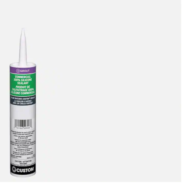 Custom Building Products Commercial #640 10.1 oz. Arctic White Silicone Caulk
