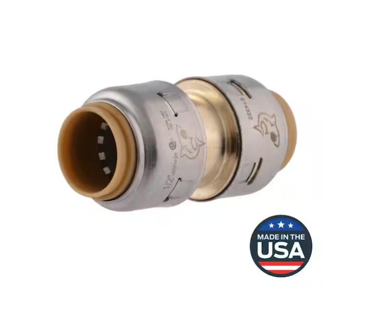 SharkBite Max 1/2 in. Brass Push-to-Connect Coupling Fitting - UR008A