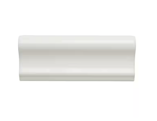 Daltile Restore Bright White 2 in. x 6 in. Glazed Ceramic Chair Rail Trim Tile (0.09 sq. ft./each)
