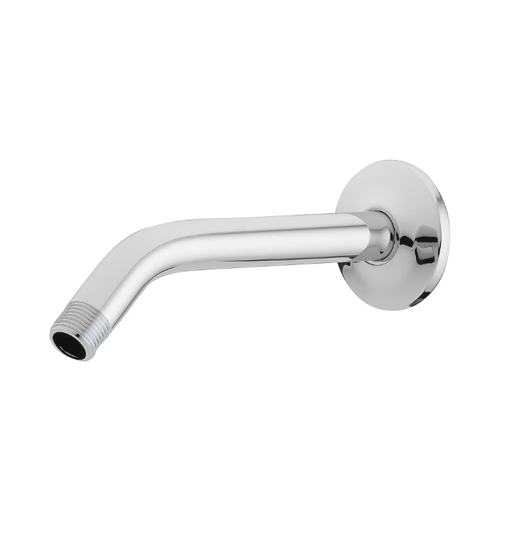 Project Source Chrome 8-in Universal Shower Shower arm and flange 0.5-in -ID