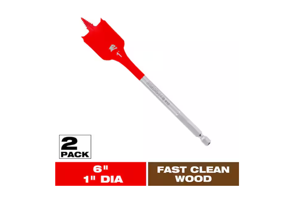 DIABLO 1 in. x 6 in. SPEEDemon High Speed Steel Spade Drill Bit (2-Piece)