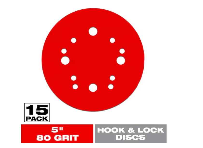 DIABLO 5 in. 80-Grit Hook and Lock ROS Sanding Discs
