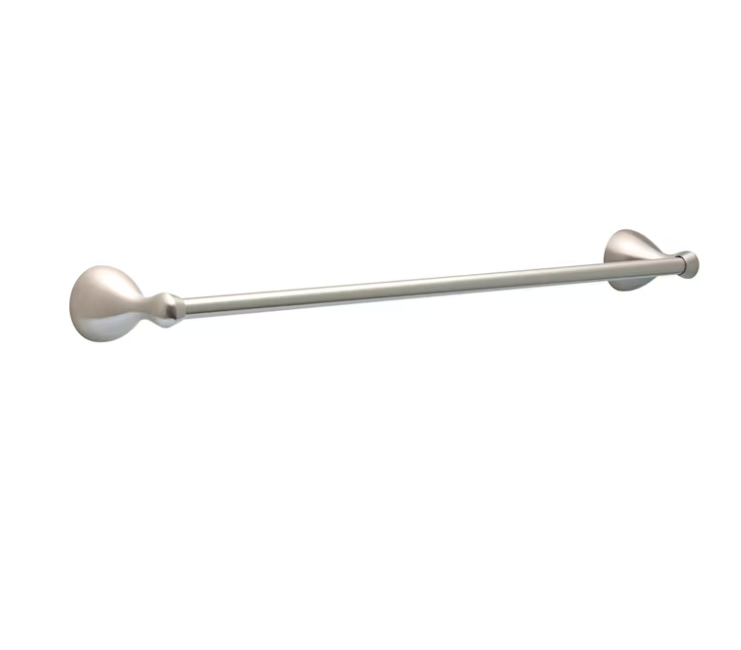 Delta Foundations 24-in Spotshield Brushed Nickel Wall-mount Single Towel Bar