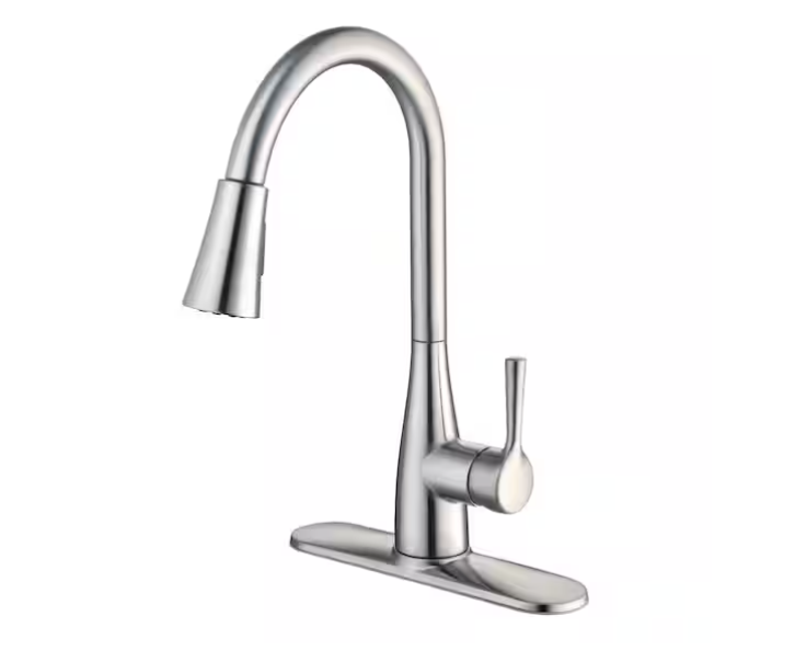Glacier Bay Sadira Single-Handle Pull-Down Sprayer Kitchen Faucet in Stainless Steel