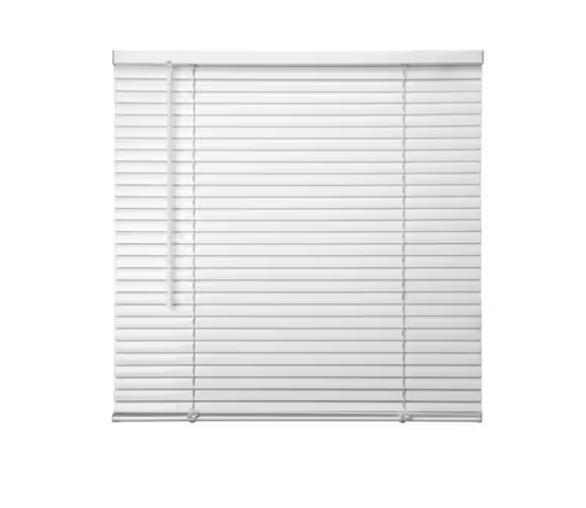 Techni Home White Cordless Light Filtering Vinyl Mini Blinds with 1 in. Slats - 34 in. W x 48 in. L