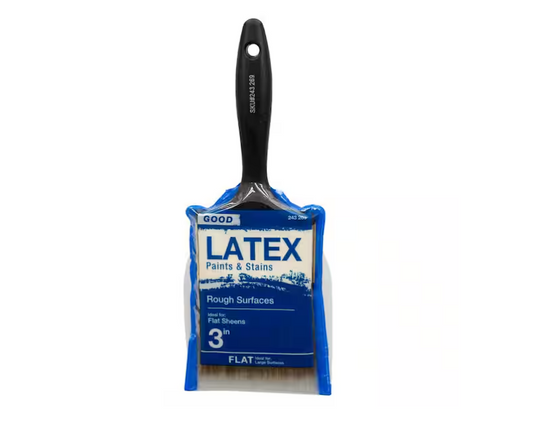 PRIVATE BRAND UNBRANDED Good 3 in. Flat Cut Polyester Paint Brush