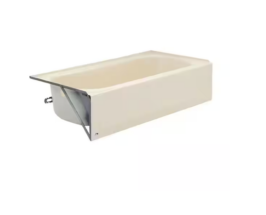 Bootz Industries Aloha 60 in. x 30 in. Alcove Soaking Bathtub with Left Drain in Bone