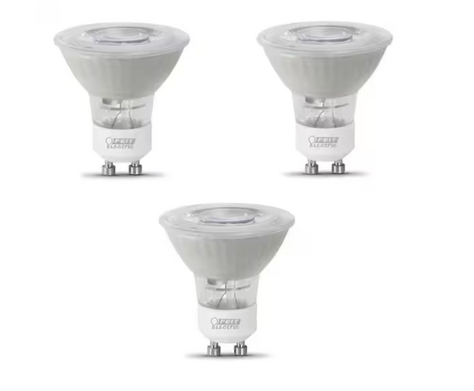 Feit Electric 50-Watt Equivalent MR16 GU10 Dimmable Track Lighting 90+ CRI Frosted Flood LED Light Bulb, Bright White (3-Pack)