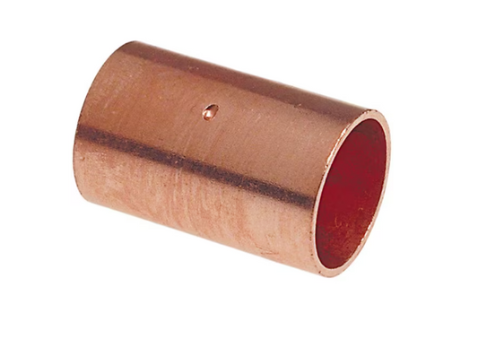 Everbilt 1/2 in. Copper Pressure Cup x Cup Coupling Fitting with Stop