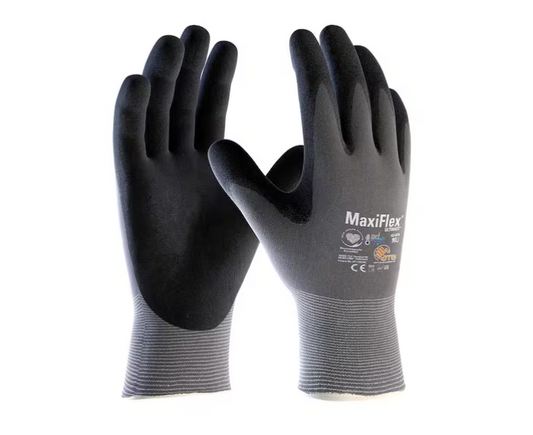 ATG MaxiFlex Ultimate Men's Medium Gray Nitrile-Coated Outdoor and Work Gloves with AD-APT Hand Cooling Technology