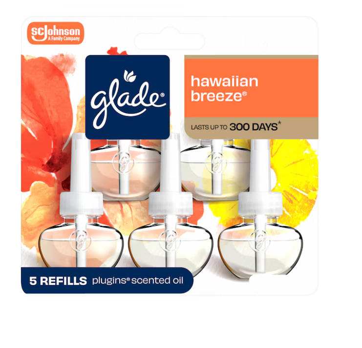 Glade 0.67 -fl oz Hawaiian Breeze Refill Air Freshener 5 -Pack