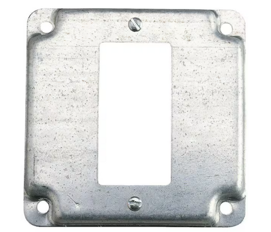 4 in. Square Box Cover for Single GFCI Receptacle