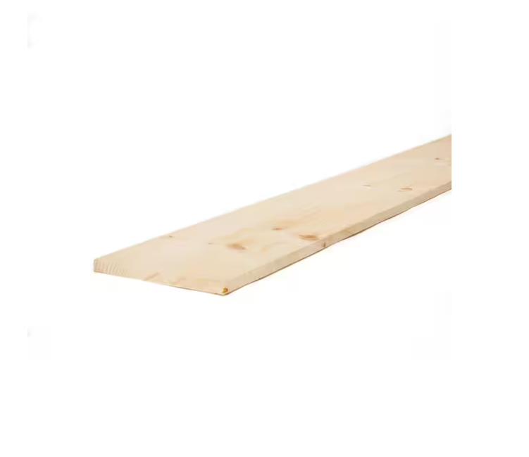 1 in. x 10 in. x 12 ft. Premium Kiln-Dried Square Edge Whitewood Common Board