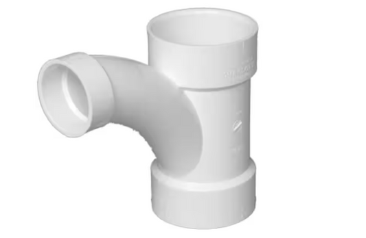 Charlotte Pipe 4 in. x 4 in. x 2 DWV PVC Comb Wye and 1/8 Bend Fitting