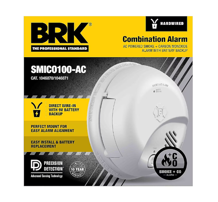 First Alert BRK Hardwired (with Battery Backup) Ionization Interconnected Combination Smoke and Carbon Monoxide Detector