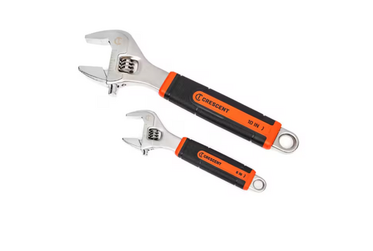 Crescent 6 in. and 10 in. Cushion Grip Adjustable Wrench Set (2-Piece)