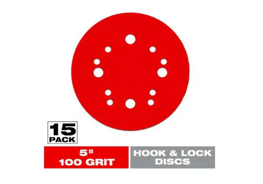 DIABLO 5 in. 100-Grit Hook and Lock ROS Sanding Discs