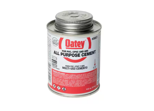 Oatey 8 oz. Medium Milky All-Purpose ABS, CPVC, PVC Cement