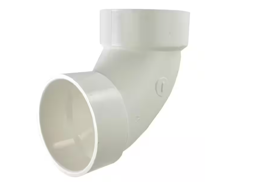 Charlotte Pipe 1-1/2 in. PVC DWV 90-Degree Hub x Hub Elbow Fitting