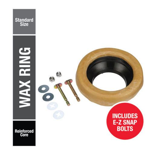 Oatey Johni-Ring 3-in Brown Wax Toilet wax ring with bolts