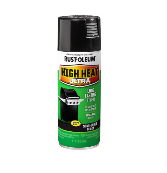 Rust-Oleum Specialty Ultra Semi-gloss Black Oil-based High Heat Spray paint ( NET WT. 12-oz )