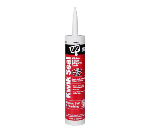 DAP Kwik Seal 10.1 oz. White Kitchen and Bath Adhesive Caulk
