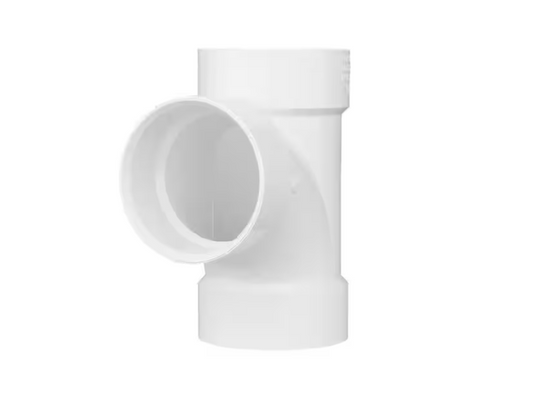 Charlotte Pipe 3 in. DWV PVC Sanitary Tee