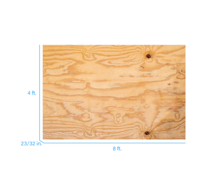 Severe Weather 23/32-in x 4-ft x 8-ft Pressure Treated Southern Yellow Pine CDX Square Plywood Sheathing