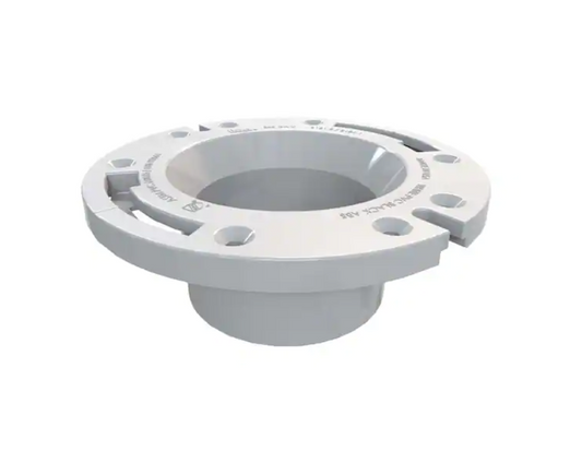 Oatey Fast Set 3 in. Outside Fit or 4 in. Inside Fit PVC Open Hub Toilet Flange