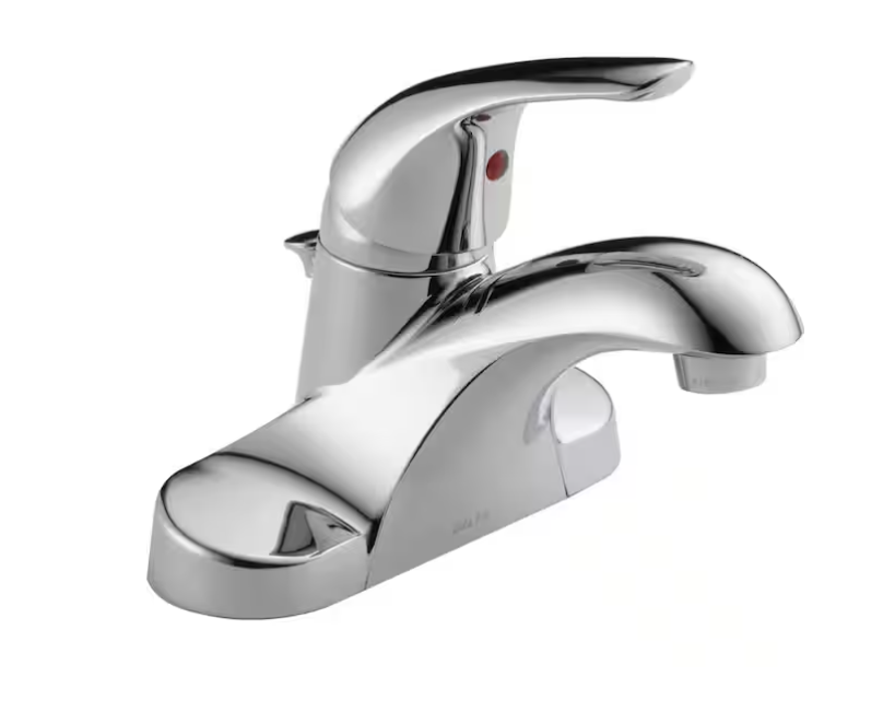 Delta Foundations 4 in. Centerset Single-Handle Bathroom Faucet in Chrome