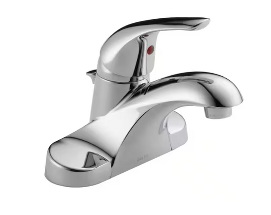 Delta Foundations 4 in. Centerset Single-Handle Bathroom Faucet in Chrome