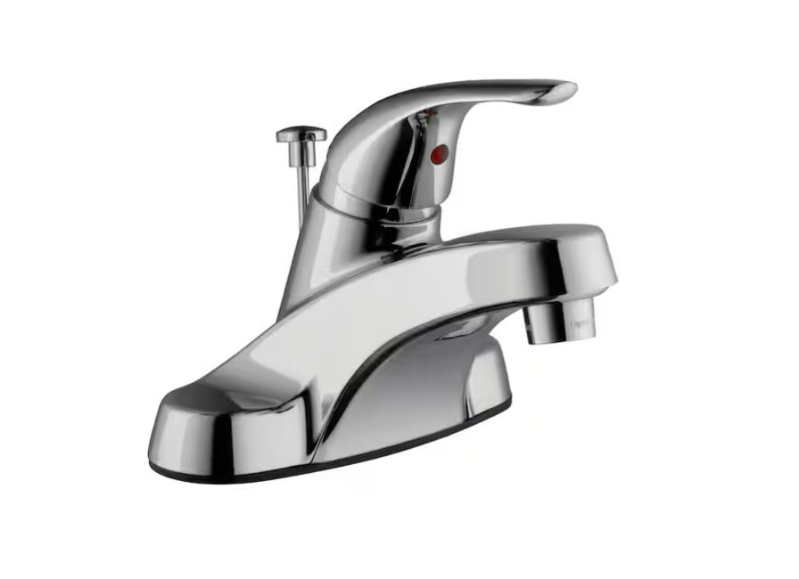 Glacier Bay Aragon 4 in. Centerset Single-Handle Low-Arc Bathroom Faucet in Polished Chrome