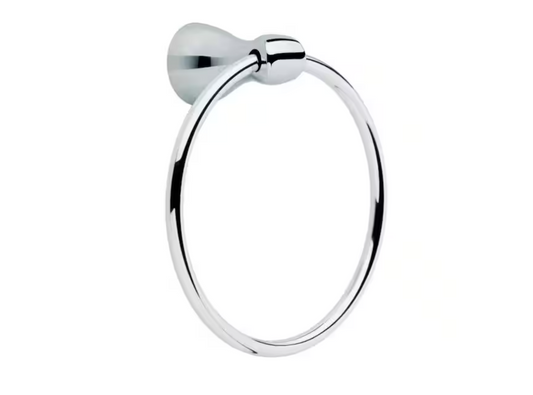 Delta Foundations Wall Mount Round Closed Towel Ring Bath Hardware Accessory in Polished Chrome