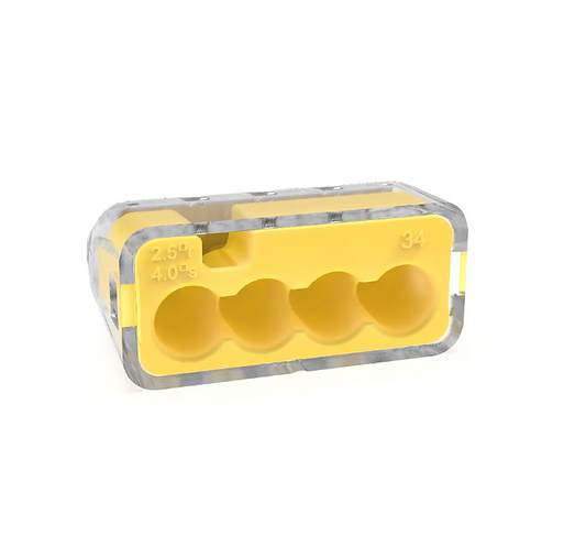 IDEAL Push-in Wire Connectors Ports Yellow 100 -Pack