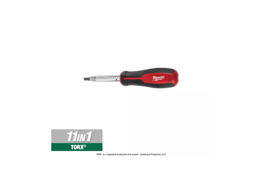 Milwaukee 11-in-1 Multi-Tip Combination Screwdriver with Square Drive Bits