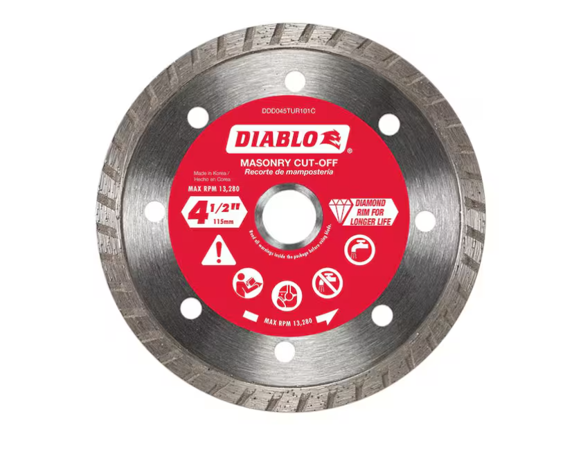 DIABLO 4-1/2 in. Diamond Blade Turbo Rim Masonry Cut Off