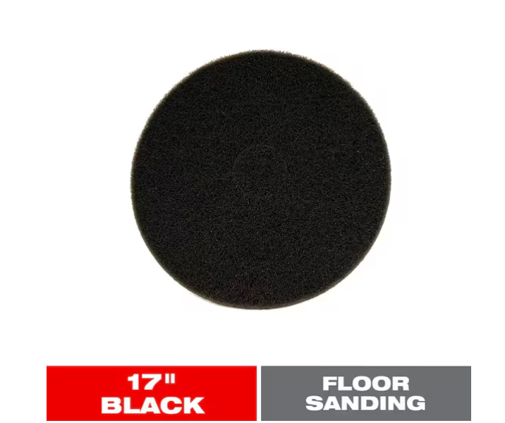 DIABLO 17 in. Non-Woven Black Buffer Pad