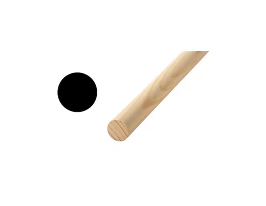6420U 1-1/4 in. x 1-1/4 in. x 72 in. Wood Round Dowel