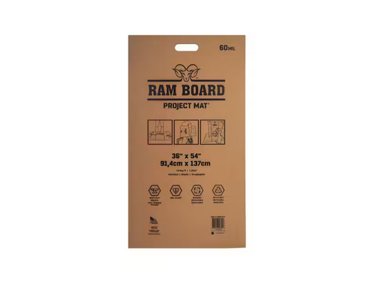 Ram Board 3 ft. W x 4.4 ft. L Brown Temporary Surface Protection Mat