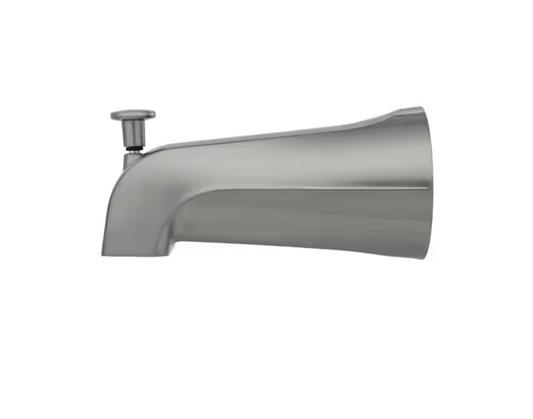 DANCO 5 in. Diverter Tub Spout with Slip Fit and IPS Connection in Brushed Nickel