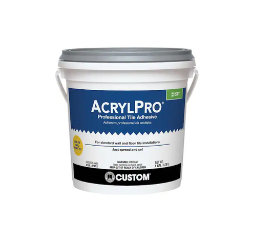 Custom Building Products AcrylPro 1 Gal. (4 qt.) Tile & Stone 72 Hr. Dry Time Tile Professional Tile Adhesive