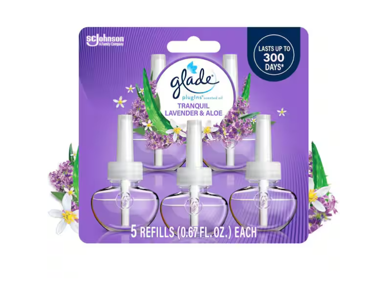 Glade 3.35 fl. oz. Lavender and Aloe Plug-In Air Freshener Refill (5-Count)