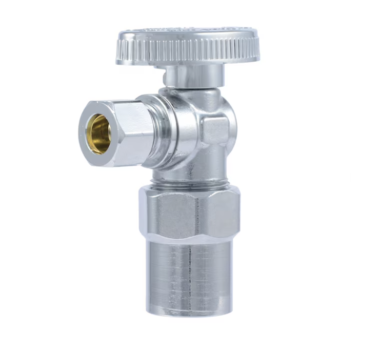 SharkBite 1/2-in CPVC x 3/8-in OD Compression Brass Quarter turn Angle Stop Valve