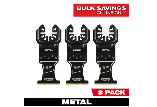 Milwaukee 1-3/8 in. Carbide Universal Fit Extreme Metal Cutting Multi-Tool Oscillating Blade (3-Pack)
