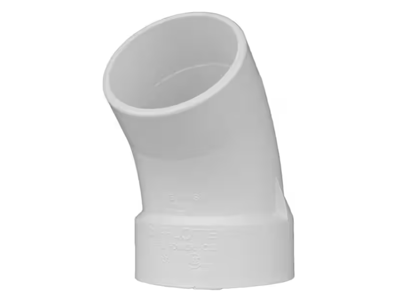 Charlotte Pipe 1-1/2 in. PVC DWV 45-Degree Street Elbow Fitting