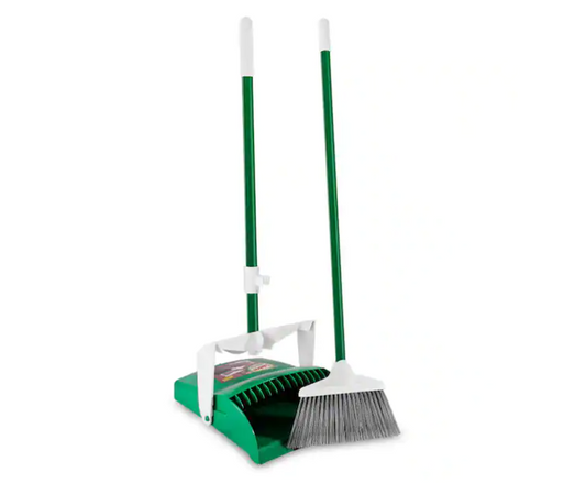 Libman 12 in. Lobby Broom and Dustpan Set